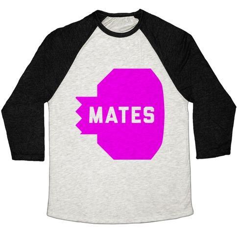 Virgin Teez  Baseball Tee Unisex Tri-Blend Baseball Tee / small / Oatmeal / Black PINK SWOLE MATE (MATE) UNISEX TRI-BLEND BASEBALL TEE