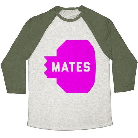 Virgin Teez  Baseball Tee Unisex Tri-Blend Baseball Tee / small / Oatmeal / Moss PINK SWOLE MATE (MATE) UNISEX TRI-BLEND BASEBALL TEE