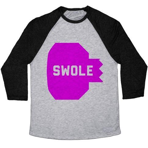 Virgin Teez  Baseball Tee Unisex Tri-Blend Baseball Tee / small / Athletic Gray / Black PINK SWOLE MATES (SWOLE) UNISEX TRI-BLEND BASEBALL TEE