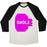 Virgin Teez  Baseball Tee Unisex Tri-Blend Baseball Tee / small / Oatmeal / Black PINK SWOLE MATES (SWOLE) UNISEX TRI-BLEND BASEBALL TEE
