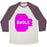 Virgin Teez  Baseball Tee Unisex Tri-Blend Baseball Tee / small / Oatmeal / Maroon PINK SWOLE MATES (SWOLE) UNISEX TRI-BLEND BASEBALL TEE