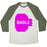 Virgin Teez  Baseball Tee Unisex Tri-Blend Baseball Tee / small / Oatmeal / Moss PINK SWOLE MATES (SWOLE) UNISEX TRI-BLEND BASEBALL TEE