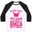 Virgin Teez  Baseball Tee Unisex Classic Baseball Tee / x-small / White/Black PITCH FAST HIT HARD, SOFTBALL GIRLS DO IT WELL UNISEX CLASSIC BASEBALL TEE