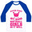 Virgin Teez  Baseball Tee Unisex Classic Baseball Tee / x-small / White/Blue PITCH FAST HIT HARD, SOFTBALL GIRLS DO IT WELL UNISEX CLASSIC BASEBALL TEE