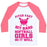 Virgin Teez  Baseball Tee Unisex Classic Baseball Tee / x-small / White/Neon Pink PITCH FAST HIT HARD, SOFTBALL GIRLS DO IT WELL UNISEX CLASSIC BASEBALL TEE