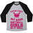 Virgin Teez  Baseball Tee Unisex Tri-Blend Baseball Tee / small / Athletic Gray / Black PITCH FAST HIT HARD, SOFTBALL GIRLS DO IT WELL UNISEX TRI-BLEND BASEBALL TEE