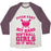 Virgin Teez  Baseball Tee Unisex Tri-Blend Baseball Tee / small / Oatmeal / Maroon PITCH FAST HIT HARD, SOFTBALL GIRLS DO IT WELL UNISEX TRI-BLEND BASEBALL TEE