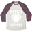 Virgin Teez  Baseball Tee Unisex Tri-Blend Baseball Tee / small / Oatmeal / Maroon PITCH HAPPENS UNISEX TRI-BLEND BASEBALL TEE