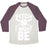 Virgin Teez  Baseball Tee Unisex Tri-Blend Baseball Tee / small / Oatmeal / Maroon PITCH I MIGHT BE UNISEX TRI-BLEND BASEBALL TEE