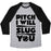 Virgin Teez  Baseball Tee Unisex Tri-Blend Baseball Tee / small / Athletic Gray / Black PITCH I WILL SLUG YOU UNISEX TRI-BLEND BASEBALL TEE