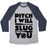Virgin Teez  Baseball Tee Unisex Tri-Blend Baseball Tee / small / Athletic Gray / Navy PITCH I WILL SLUG YOU UNISEX TRI-BLEND BASEBALL TEE
