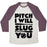 Virgin Teez  Baseball Tee Unisex Tri-Blend Baseball Tee / small / Oatmeal / Maroon PITCH I WILL SLUG YOU UNISEX TRI-BLEND BASEBALL TEE