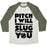 Virgin Teez  Baseball Tee Unisex Tri-Blend Baseball Tee / small / Oatmeal / Moss PITCH I WILL SLUG YOU UNISEX TRI-BLEND BASEBALL TEE