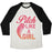 Virgin Teez  Baseball Tee Unisex Tri-Blend Baseball Tee / small / Oatmeal / Black PITCH LIKE A GIRL UNISEX TRI-BLEND BASEBALL TEE
