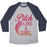 Virgin Teez  Baseball Tee Unisex Tri-Blend Baseball Tee / small / Athletic Gray / Navy PITCH LIKE A GIRL UNISEX TRI-BLEND BASEBALL TEE