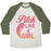 Virgin Teez  Baseball Tee Unisex Tri-Blend Baseball Tee / small / Oatmeal / Moss PITCH LIKE A GIRL UNISEX TRI-BLEND BASEBALL TEE