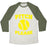 Virgin Teez  Baseball Tee Unisex Tri-Blend Baseball Tee / small / Oatmeal / Moss PITCH PLEASE UNISEX TRI-BLEND BASEBALL TEE