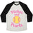 Virgin Teez  Baseball Tee Unisex Tri-Blend Baseball Tee / small / Oatmeal / Black PITCHES AND PEARLS UNISEX TRI-BLEND BASEBALL TEE