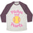 Virgin Teez  Baseball Tee Unisex Tri-Blend Baseball Tee / small / Oatmeal / Maroon PITCHES AND PEARLS UNISEX TRI-BLEND BASEBALL TEE