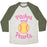 Virgin Teez  Baseball Tee Unisex Tri-Blend Baseball Tee / small / Oatmeal / Moss PITCHES AND PEARLS UNISEX TRI-BLEND BASEBALL TEE