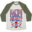 Virgin Teez  Baseball Tee Unisex Tri-Blend Baseball Tee / small / Oatmeal / Moss PIZZA, BEER, CUDDLING, AND FOOTBALL UNISEX TRI-BLEND BASEBALL TEE