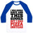 Virgin Teez  Baseball Tee Unisex Classic Baseball Tee / x-small / White/Blue PIZZA BODY FOR THE SUMMER UNISEX CLASSIC BASEBALL TEE