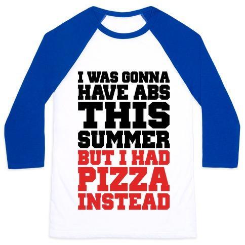 Virgin Teez  Baseball Tee Unisex Classic Baseball Tee / x-small / White/Blue PIZZA BODY FOR THE SUMMER UNISEX CLASSIC BASEBALL TEE