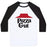 Virgin Teez  Baseball Tee Unisex Classic Baseball Tee / x-small / White/Black PIZZA GUT UNISEX CLASSIC BASEBALL TEE