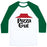 Virgin Teez  Baseball Tee Unisex Classic Baseball Tee / x-small / White/Dark Green PIZZA GUT UNISEX CLASSIC BASEBALL TEE