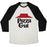 Virgin Teez  Baseball Tee Unisex Tri-Blend Baseball Tee / small / Oatmeal / Black PIZZA GUT UNISEX TRI-BLEND BASEBALL TEE
