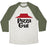 Virgin Teez  Baseball Tee Unisex Tri-Blend Baseball Tee / small / Oatmeal / Moss PIZZA GUT UNISEX TRI-BLEND BASEBALL TEE