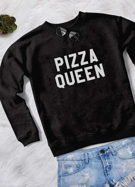 Sadaf Hamid Sweat Shirt PIZZA QUEEN WOMEN SWEAT SHIRT