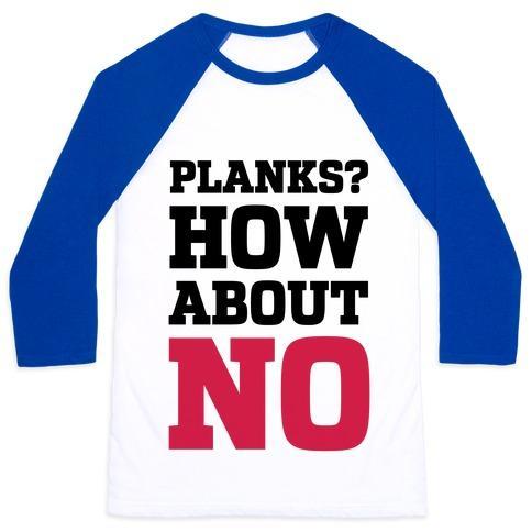 Virgin Teez  Baseball Tee Unisex Classic Baseball Tee / x-small / White/Blue PLANKS? HOW ABOUT NO UNISEX CLASSIC BASEBALL TEE