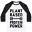 Virgin Teez  Baseball Tee Unisex Classic Baseball Tee / x-small / White/Black PLANT BASED PROTEIN POWER UNISEX CLASSIC BASEBALL TEE