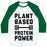 Virgin Teez  Baseball Tee Unisex Classic Baseball Tee / x-small / White/Dark Green PLANT BASED PROTEIN POWER UNISEX CLASSIC BASEBALL TEE
