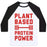 Virgin Teez  Baseball Tee Unisex Classic Baseball Tee / x-small / White/Black PLANT BASED PROTEIN POWER UNISEX CLASSIC BASEBALL TEE