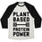Virgin Teez  Baseball Tee Unisex Tri-Blend Baseball Tee / small / Oatmeal / Black PLANT BASED PROTEIN POWER UNISEX TRI-BLEND BASEBALL TEE