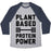 Virgin Teez  Baseball Tee Unisex Tri-Blend Baseball Tee / small / Athletic Gray / Navy PLANT BASED PROTEIN POWER UNISEX TRI-BLEND BASEBALL TEE