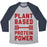 Virgin Teez  Baseball Tee Unisex Tri-Blend Baseball Tee / small / Athletic Gray / Navy PLANT BASED PROTEIN POWER UNISEX TRI-BLEND BASEBALL TEE