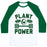 Virgin Teez  Baseball Tee Unisex Classic Baseball Tee / x-small / White/Dark Green PLANT POWER UNISEX CLASSIC BASEBALL TEE
