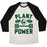 Virgin Teez  Baseball Tee Unisex Tri-Blend Baseball Tee / small / Oatmeal / Black PLANT POWER UNISEX TRI-BLEND BASEBALL TEE
