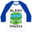 Virgin Teez  Baseball Tee Unisex Classic Baseball Tee / x-small / White/Blue PLANT POWERED UNISEX CLASSIC BASEBALL TEE