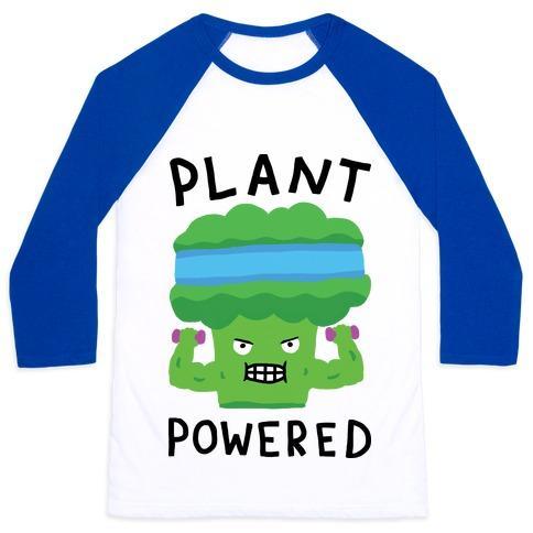 Virgin Teez  Baseball Tee Unisex Classic Baseball Tee / x-small / White/Blue PLANT POWERED UNISEX CLASSIC BASEBALL TEE