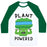 Virgin Teez  Baseball Tee Unisex Classic Baseball Tee / x-small / White/Dark Green PLANT POWERED UNISEX CLASSIC BASEBALL TEE