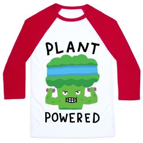 Virgin Teez  Baseball Tee Unisex Classic Baseball Tee / x-small / White/Red PLANT POWERED UNISEX CLASSIC BASEBALL TEE