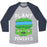 Virgin Teez  Baseball Tee Unisex Tri-Blend Baseball Tee / small / Athletic Gray / Navy PLANT POWERED UNISEX TRI-BLEND BASEBALL TEE