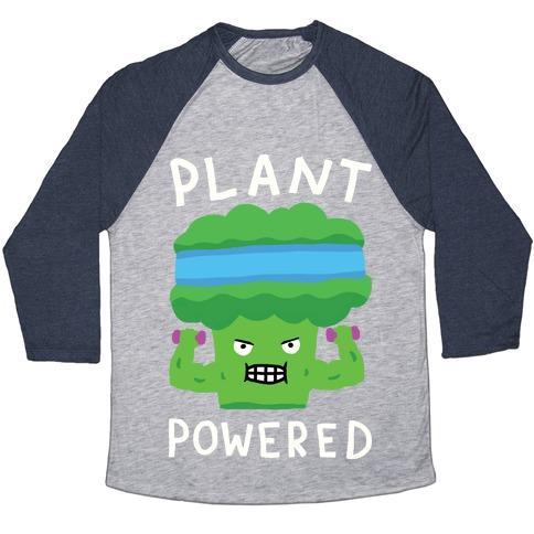 Virgin Teez  Baseball Tee Unisex Tri-Blend Baseball Tee / small / Athletic Gray / Navy PLANT POWERED UNISEX TRI-BLEND BASEBALL TEE