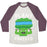 Virgin Teez  Baseball Tee Unisex Tri-Blend Baseball Tee / small / Oatmeal / Maroon PLANT POWERED UNISEX TRI-BLEND BASEBALL TEE