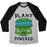 Virgin Teez  Baseball Tee Unisex Tri-Blend Baseball Tee / small / Athletic Gray / Black PLANT POWERED UNISEX TRI-BLEND BASEBALL TEE