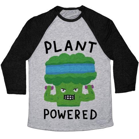 Virgin Teez  Baseball Tee Unisex Tri-Blend Baseball Tee / small / Athletic Gray / Black PLANT POWERED UNISEX TRI-BLEND BASEBALL TEE